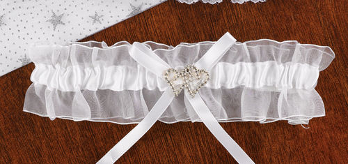 White Crystal All My Heart Garter Case Pack 1white 