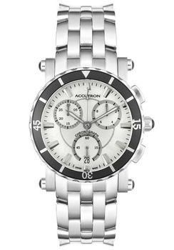 Men's Swiss Chronograph Stainless Steel White Dialmen 