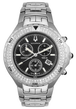 Men's Val D'isere Stainless Steel Diamondmen 