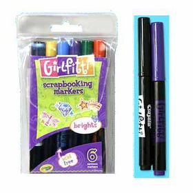 Crayola Girlfitti Scrapbooking Markers - Brights Case Pack 324