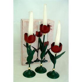 3 Piece Tulip Candle Holder Case Pack 24piece 