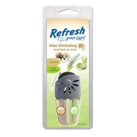 Refresh Your Car 2 Scents Oil Wick-Coconut / Lime Case Pack 3refresh 