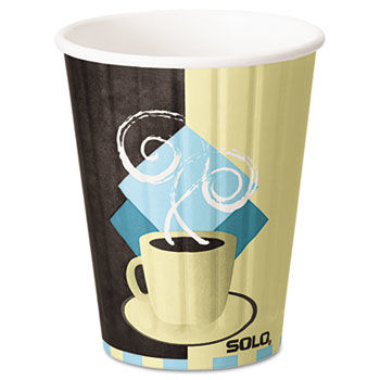 SOLO Cup Company IC12 - Duo Shield Hot Insulated 12 oz Paper Cups, Beige, 600/Cartonsolo 