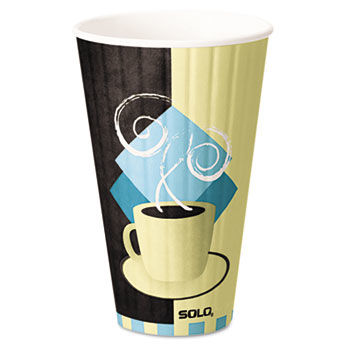 SOLO Cup Company IC20 - Duo Shield Hot Insulated 20 oz Paper Cups, Beige, 350/Cartonsolo 