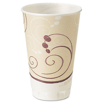 SOLO Cup Company X16J8002 - Symphony Design Trophy Foam Hot/Cold Drink Cups, 16 oz., Beige, 750 Cups/Carton