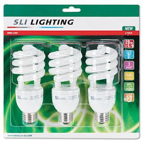 SLI Lighting 26329 - Mini-Lynx Spiral, Cool White Energy Saver Fluorescent Bulb, 25 Watts
