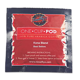 Timothy's World Coffee PB7008 - Kona Blend Single Serve Coffee Pods, 25/Box