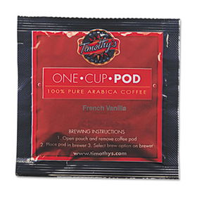 Timothy's World Coffee PB7009 - French Vanilla Single Serve Coffee Pods, 25/Boxtimothy 