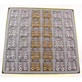 108 Pair Gold & Silver Ball Earrings Combo Case Pack 1