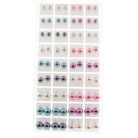 36 Pair of Pearl Earrings on Stand Case Pack 1