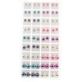 36 Pair of Pearl Earrings on Stand Case Pack 1pair 