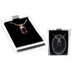 Amethyst CZ Princess Pendant Case Pack 12