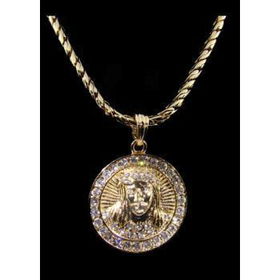 Jesus Necklace and Pendant | Gold Case Pack 1