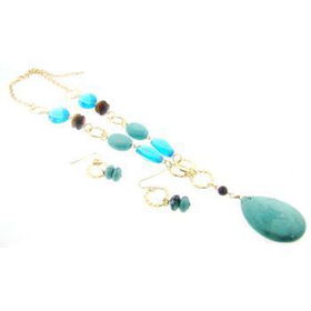 Turquoise Pendant with Turquoise Beads Case Pack 1