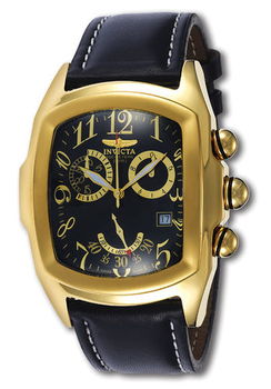 Men's Lupah Chronograph Black Leathermen 