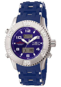 Men's Sea Spider Analog/Digital Multi-Function GMT Blue Rubbermen 