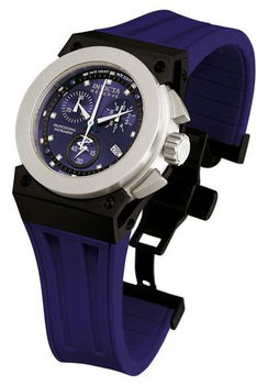 Men's Akula Chronoraph Blue Rubbermen 