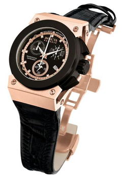Unisex Akula Chronograph Black Leatherunisex 