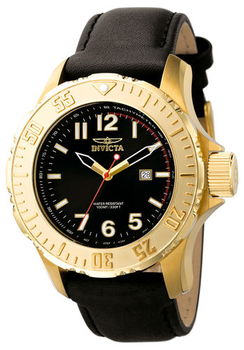 Men's Invicta II Black Leathermen 