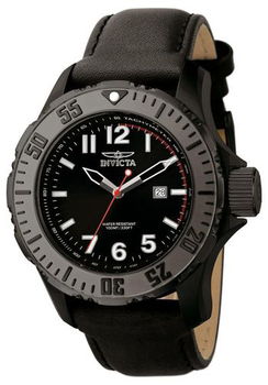 Men's Invicta II Black Leathermen 