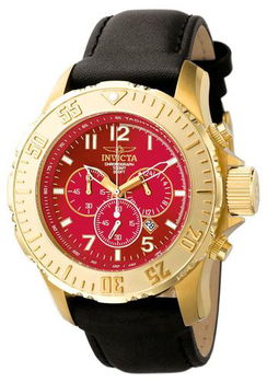 Men's Invicta II Chronograph Black Leathermen 