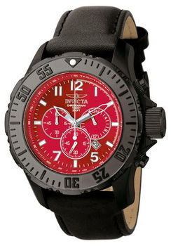 Men's Invicta II Chronograph Black Leathermen 