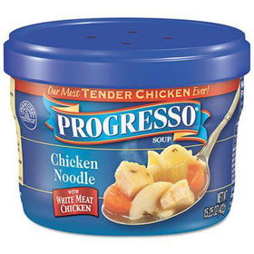 General Mills SN42181 - Progresso Soup Microwave Bowls, Chicken Noodle, 15.25 oz, 6 Bowls/Carton