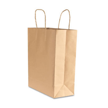 COSCO 091565 - Premium Small Brown Paper Shopping Bag, 50/Boxcosco 