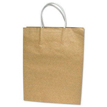 COSCO 091566 - Premium Large Brown Paper Shopping Bag, 50/Box