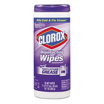 Clorox 01654 - Disinfectant Wipes, Cloth, Lavender, 35 Wipes/Canister