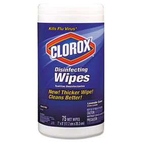 Clorox 17614 - Disinfectant Wipes, Cloth, Lavender, 75 Wipes/Canisterclorox 