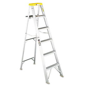 Louisville L221208SBX - #428 Eight-Foot Folding Aluminum Step Ladder, Yellowlouisville 