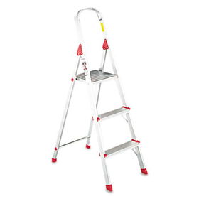 Louisville L234603BX - #566 Three Foot Folding Aluminum Euro Platform Ladder, Redlouisville 