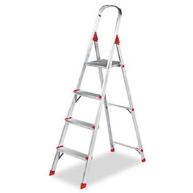Louisville L234604BX - #566 Four-Foot Folding Aluminum Euro Platform Ladder, Red