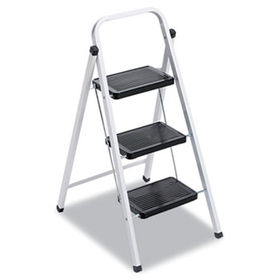 Louisville L436203BX - QS3 Quick Step Steel Three-Step Folding Stool, 11-3/4w x 17-5/8 Spread x 36-3/4h