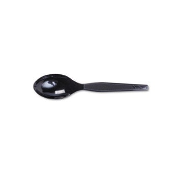 Dixie TM507 - Plastic Tableware, Heavy Mediumweight Teaspoons, Black, 100/Boxdixie 