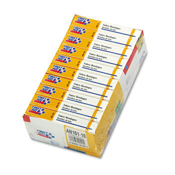 First Aid Only AN101 - First-Aid Refill Fabric Adhesive Bandages,1 x 3, 160/Pack