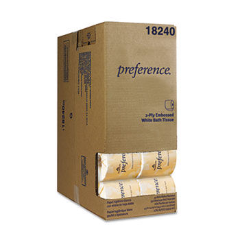 Georgia Pacific 1824001 - Preference Embossed Bath Tissue, Dispenser Box, 550 Sheets/Roll, 40 Rolls/Cartongeorgia 