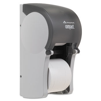 Georgia Pacific 56790 - Compact Vertical Double Roll Coreless Tissue Dispenser, 6 x 6.5 x 13.5, Smokegeorgia 