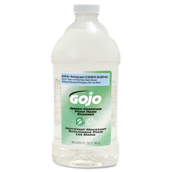 GOJO 572502 - Refill For Green Certified Foam Soap, Fragrance-Free, Clear, 46 oz.