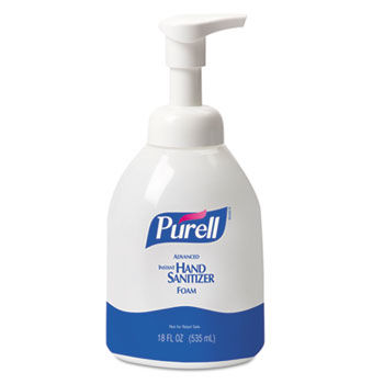 Purell 579204 - Non-Aerosol Foaming Hand Sanitizer, w/Moisturizers, 18 oz Pump Bottle