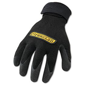 Ironclad IDPC04L - Performance Polycotton Latex-Textured Gloves, 1 Pair, Black, Large
