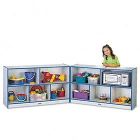 Jonti-Craft 0292JCWW003 - Rainbow Accents Fold-n-Lock Storage Unit, 48w x 15d x 29-1/2h, Blue