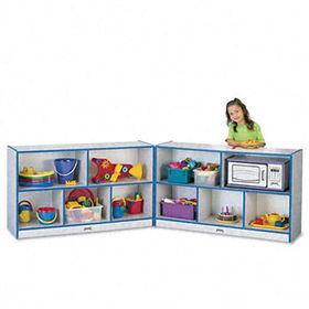 Jonti-Craft 0292JCWW003 - Rainbow Accents Fold-n-Lock Storage Unit, 48w x 15d x 29-1/2h, Bluejonti 