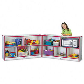 Jonti-Craft 0292JCWW008 - Rainbow Accents Fold-n-Lock Storage Unit, 48w x 15d x 29-1/2h, Red