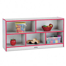 Jonti-Craft 0324JCWW008 - Rainbow Accents Single Storage Units, 48w x 15d x 24-1/2h, Red/Freckled Gray