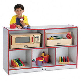 Jonti-Craft 0392JCWW008 - Rainbow Accents Single Storage Units, 48w x 15d x 29-1/2h, Red/Freckled Grayjonti 