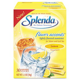 Splenda 243310 - Flavor Accents Beverage Sweetener Sticks, Lemon, 1 1/10 oz, 30/Box