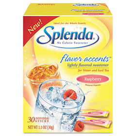 Splenda 243330 - Flavor Accents Sweetener Sticks, Raspberry, 1 1/10 oz, 30/Box