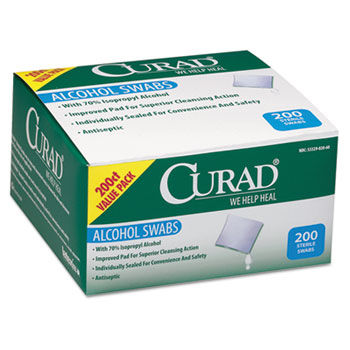 Curad CUR45581 - Alcohol Swabs, 1 x 1, 200/Box